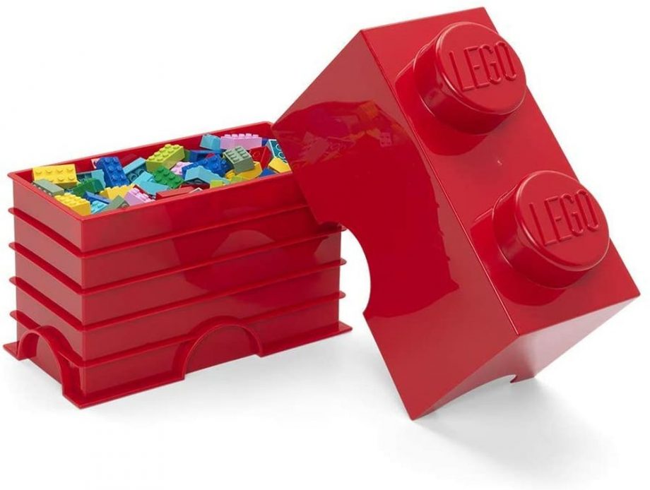 CONTENITORE MATTONCINO LEGO ROSSO