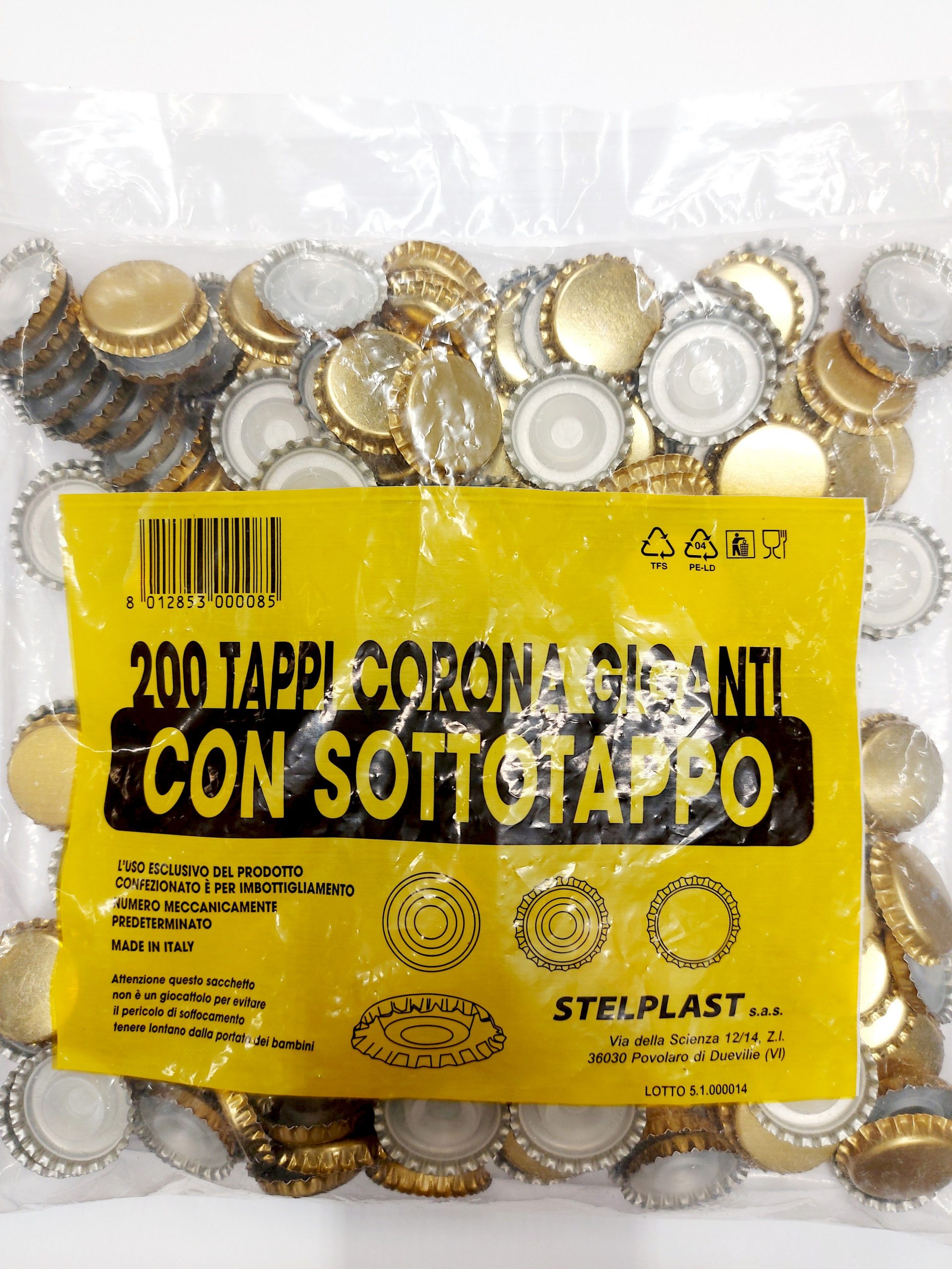 TAPPO CORONA CON BIDULE ORO - FerroColor - Ferramenta Bondeno - Stufe  Bondeno - Stufe a pellet Bondeno