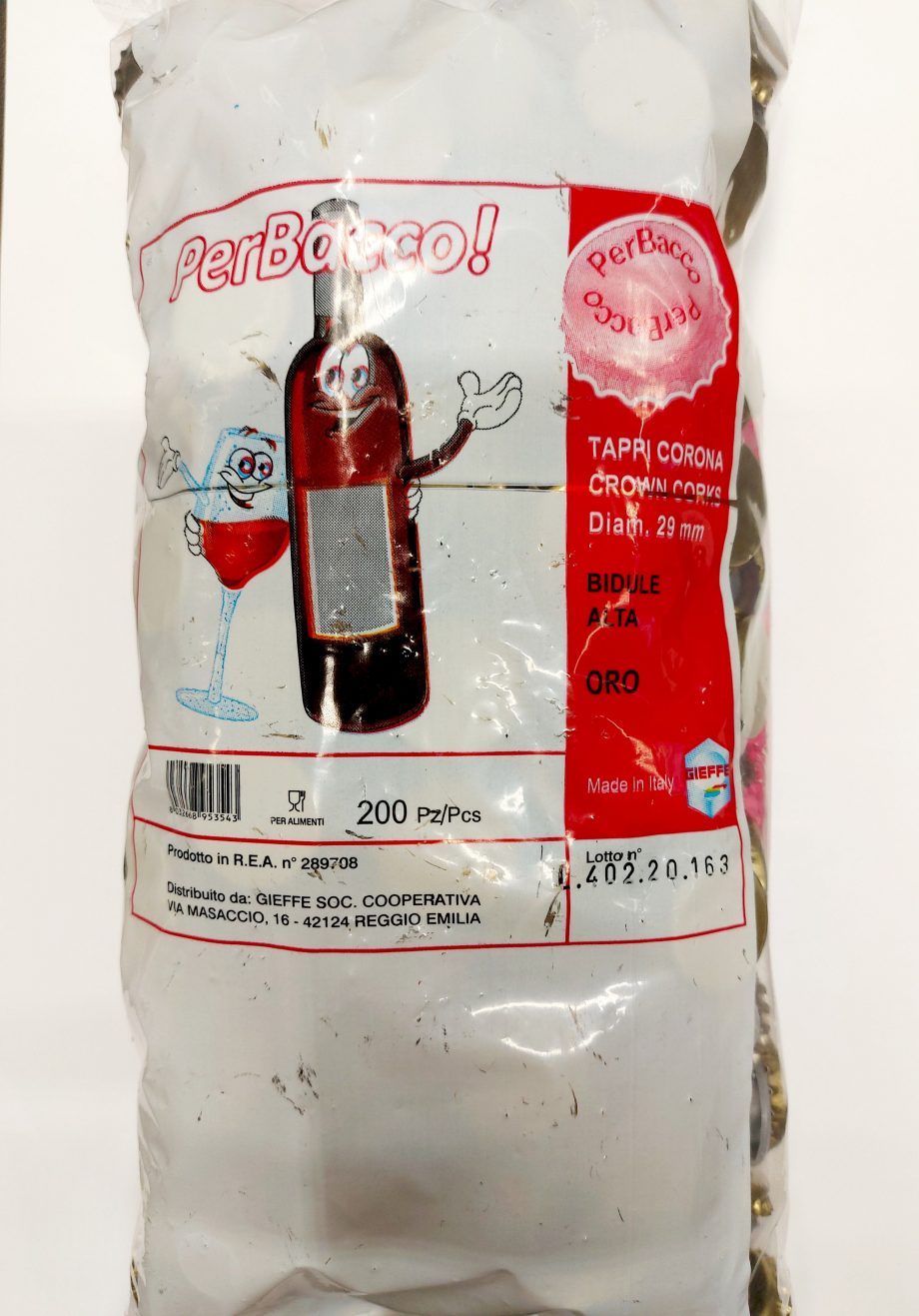 TAPPO CORONA CON BIDULE ALTA ORO