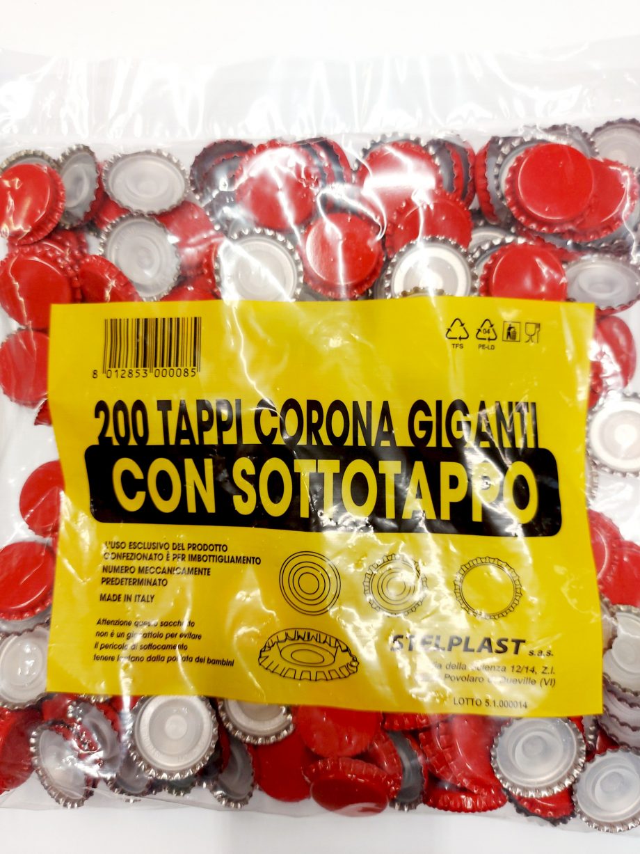 TAPPO CORONA CON BIDULE ROSSO