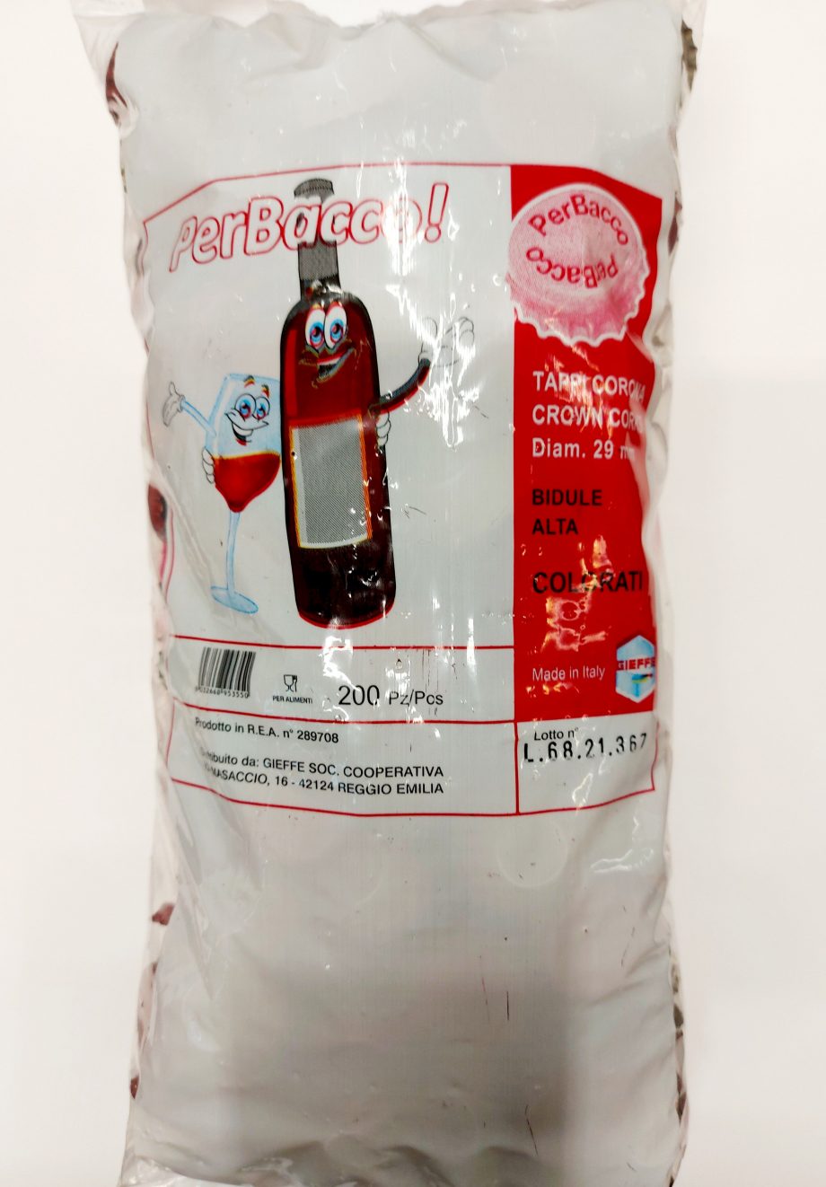 TAPPO CORONA CON BIDULE ALTA ROSSO