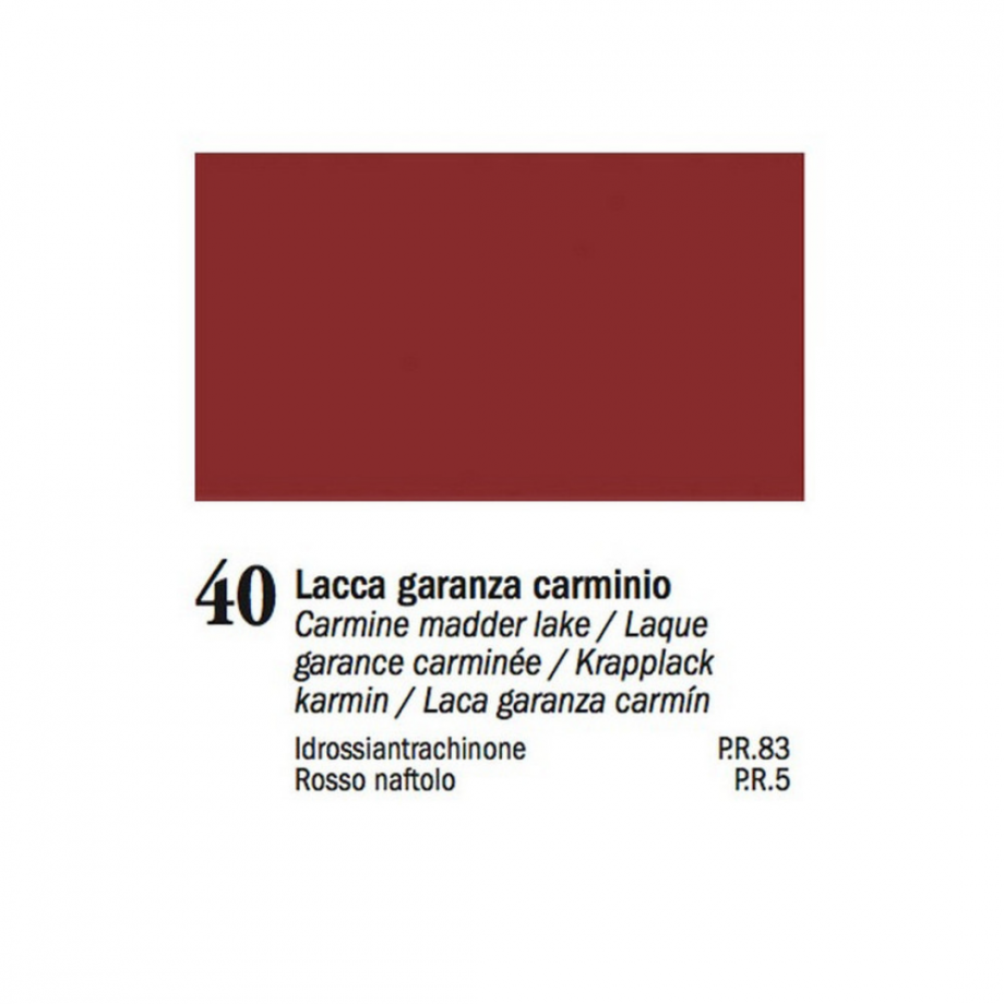 COLORE A OLIO 40 Lacca Garanza Carminio