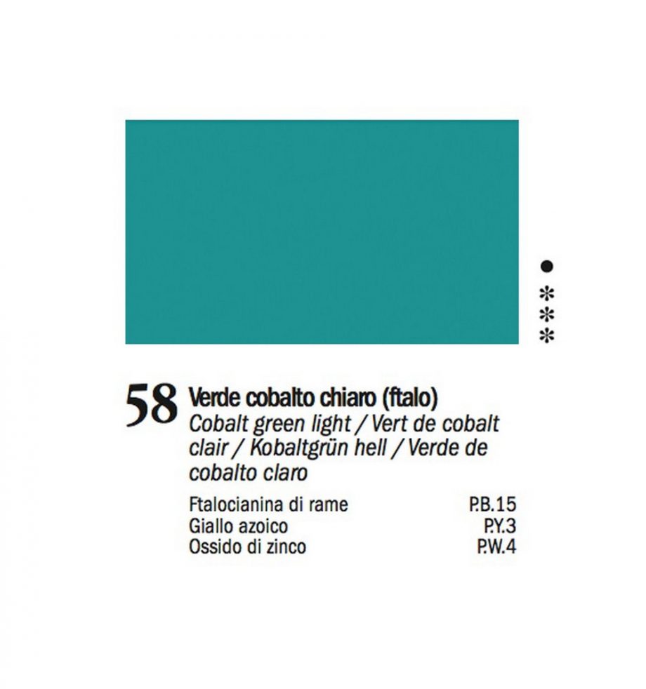 COLORE A OLIO 58 Verde Cobalto Chiaro