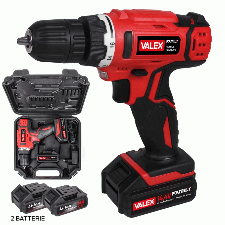 TRAPANO AVVITATORE BATTERIA LITIO FAMILY TECH 214