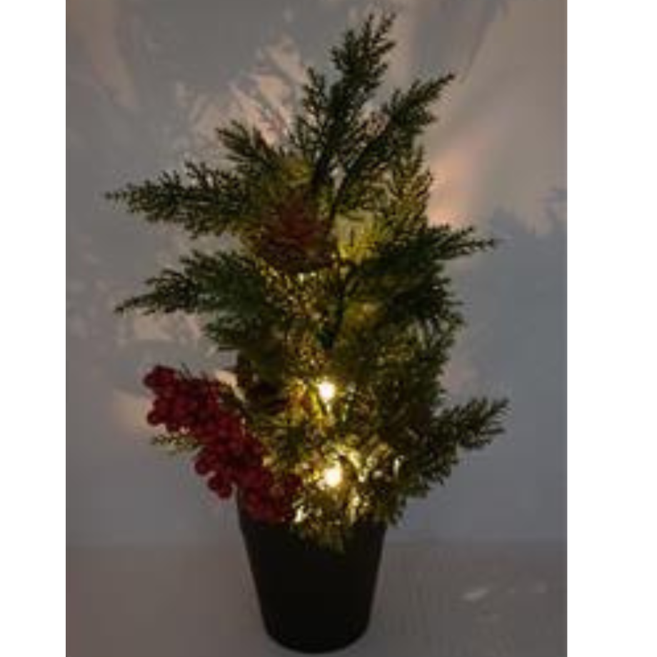 Albero di Natale 36 cm con luci