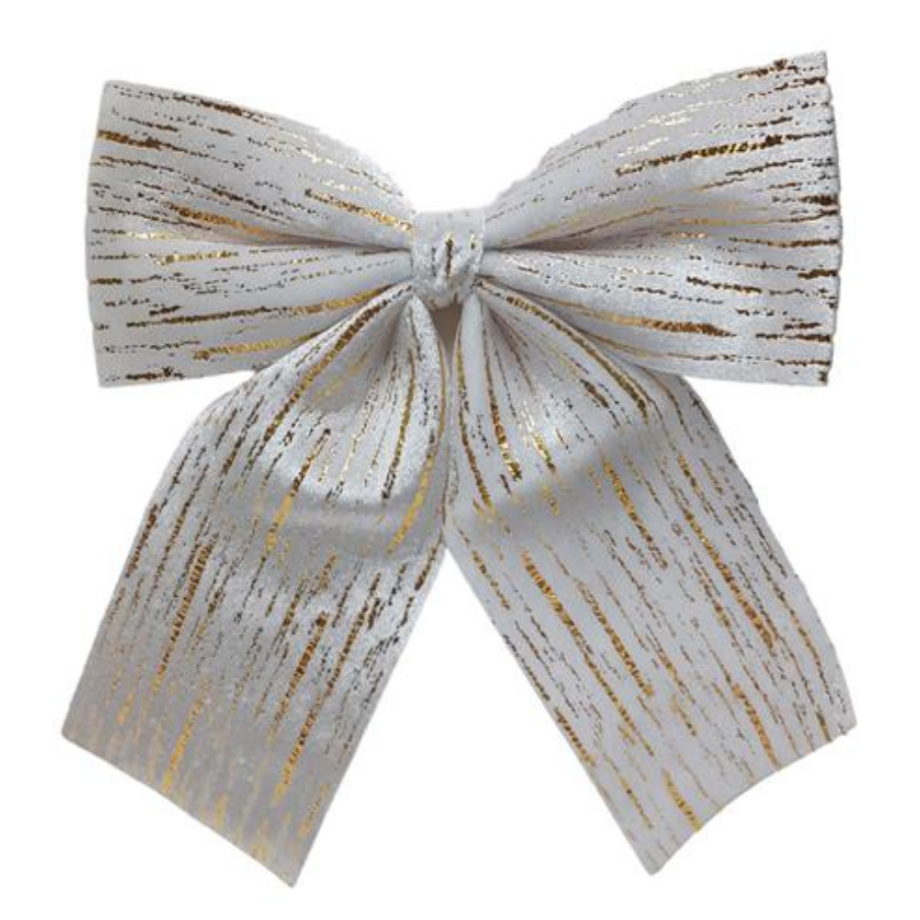 Fiocco Bianco e Oro 34 cm
