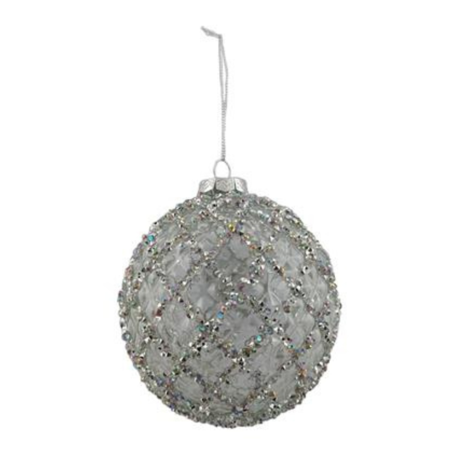 Palla Natale in vetro 10 cm