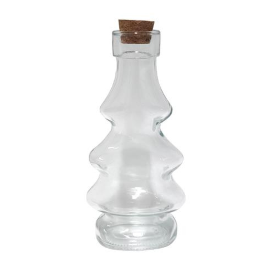 BOTTIGLIA ALBERO DI NATALE IN VETRO 15 CM