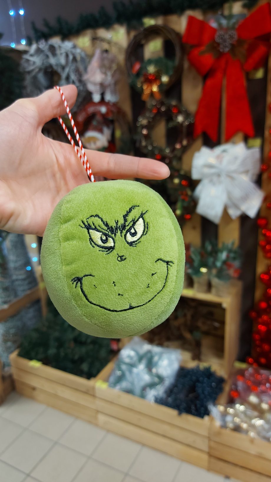 Sfera Grinch il Guasta Natale 10 cm