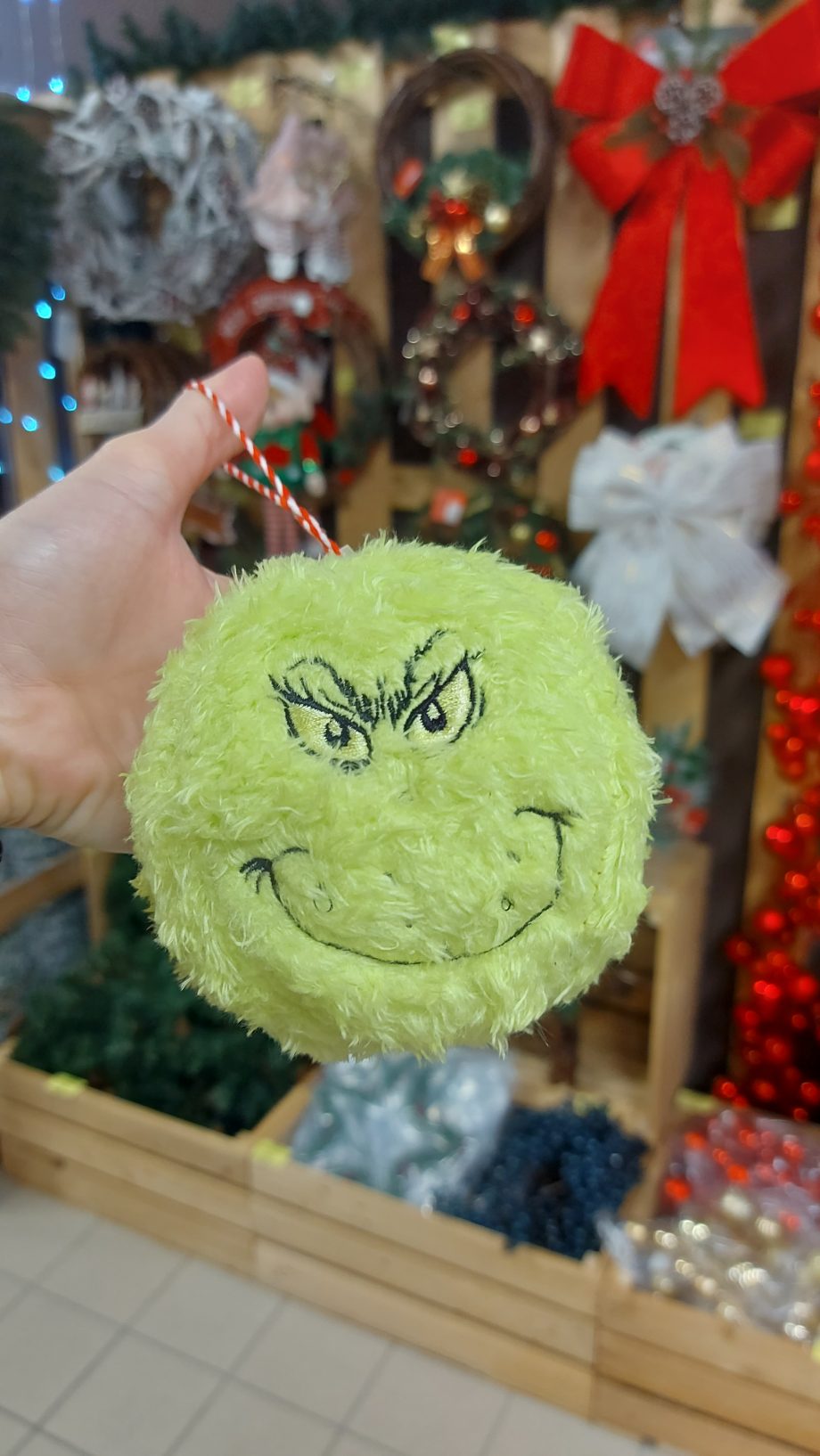 Sfera Grinch il Guasta Natale 10 cm