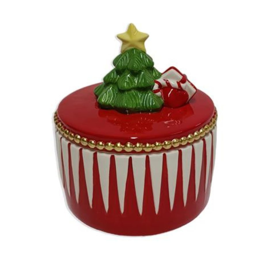 Barattolo Ceramica con Alberello 17 cm